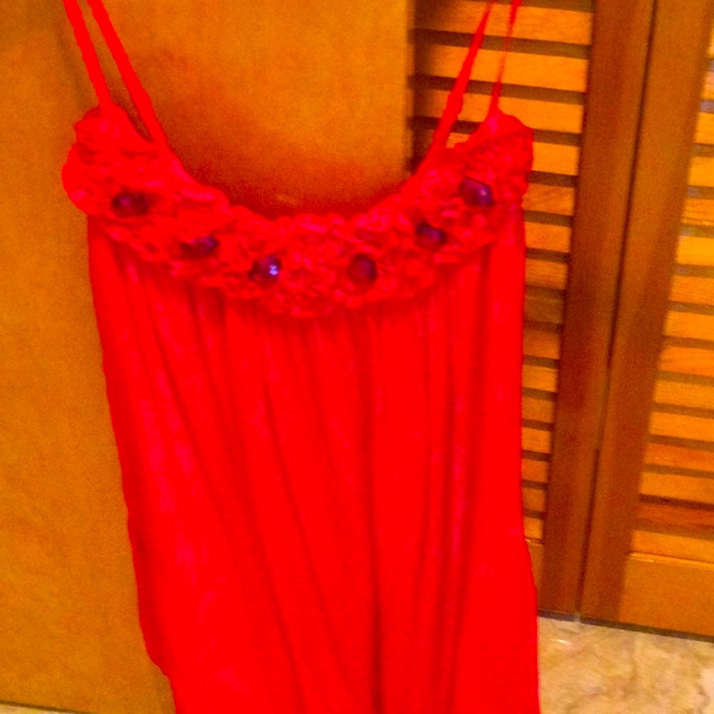 - - Candies red jeweled tank top